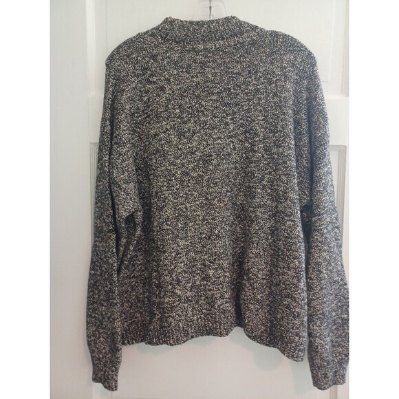 LOFT polar bear black white marled mockneck sweater XXL plus winter holiday Xmas - Picture 3 of 8